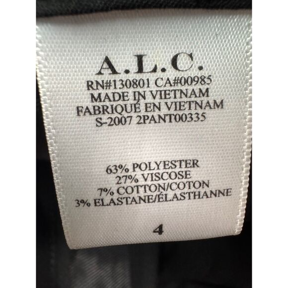 A.L.C. Carson Navy Trouser Pants Seam Detail Split Leg Work Career, Sz 4 - Picture 12 of 15